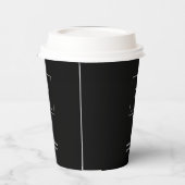 ブラックミニマルスタイリッシュリストのビジネスロ企業のゴ 紙コップ (左)