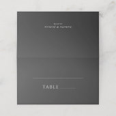 ブラックミニマルタイポグラフィシンプル結婚ズ プレイスカード (外部開封)