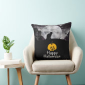 ブラックミニマルハッピーハローウィン クッション (椅子)