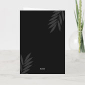 ブラックミニマルハッピーバースデー折り返し挨拶 カード (裏面)