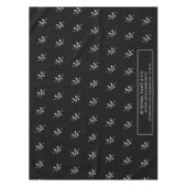 ブラックミニマルビジネスイニシャルモノグラムブランド テーブルクロス (正面)