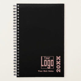 ブラックミニマルピンク美容師アポイントメント本 プランナー手帳