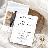 ブラックミニマルファンシーリストNothing Just 結婚 Love 招待状