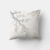 ブラックミニマルボタニカルブランチ装飾用クッション クッション (裏面)