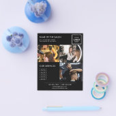 ブラックミニマルマーケティングフォトフライヤーサロン チラシ (シングル)