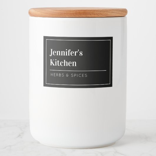 ブラックミニマルモダンリストキッチン フードラベル (正面)