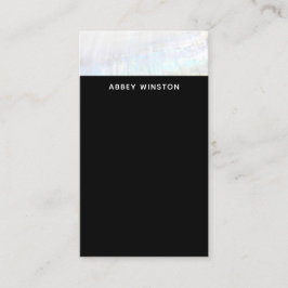 ブラックミニマルモダンリストシーシェルストライプ 名刺