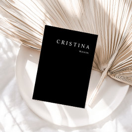 ブラックミニマルモダンリストテーブルゲスト座席表