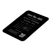 ブラックミニマルモダンリスト日付カレンダーの保存 マグネット (左側)