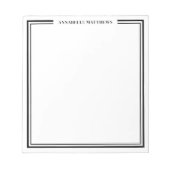 ブラックミニマルモノグラム ノートパッド (正面)