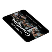 ブラックミニマルレトロ我々愛おばあちゃん3写真 マグネット (右側)