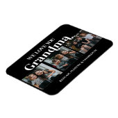 ブラックミニマルレトロ我々愛おばあちゃん3写真 マグネット (左側)