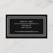 ブラックミニマル人気があるリストヴィンテージ理容師ショップ 名刺 (裏面)