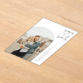 ブラックミニマル書道写真 アクリル招待状 (レイダウン)