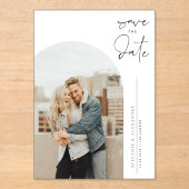 ブラックミニマル書道写真 アクリル招待状 (正面)