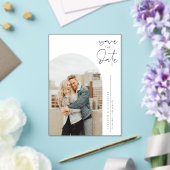 ブラックミニマル書道写真 アクリル招待状 (インサイチュ (ウェディング))