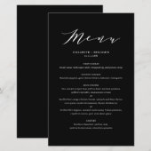 ブラックミニマル結婚リストの名物カード (正面/裏面)