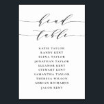 ブラックミニマル結婚リストシーツ テーブルナンバー<br><div class="desc">カスタマイズ可能なテーブル番号座席計画。黒いスクリプトとお洒落クラシックタイポグラフィを備えている。独自の詳細を追加してパーソナライズこのミニマルなテーブルのシーティングプランは、結婚式、ベビーシャワー、ブライダルシャワー、誕生日などに最適だ。</div>