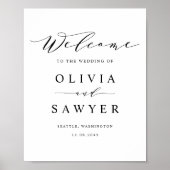 ブラックミニマル結婚リストスクリプトへようこそ ポスター (正面)