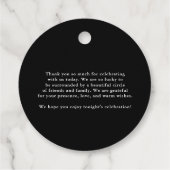 ブラックミニマル結婚リストブーケ フェイバータグ (裏面)