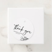 ブラックミニマル結婚リストブーケ フェイバータグ (インサイチュ)