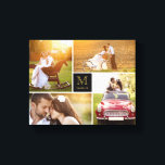 ブラックミニマル結婚リストモノグラムの4フォトコラージュ キャンバスプリント<br><div class="desc">fat*fa*tinで設計。簡単おカスタマイズ客様の文字、写真または画像と一緒に。おカスタム願い連絡はfat*fa*tin。請求カスタム料が適用される。 www.zazzle.com/fat_fa_tin www.zazzle.com/color_therapy www.zazzle.com/fatfatin_blue_knot www.zazzle.com/fatfatin_red_knot www.zazzle.com/fatfatin_box www.zazzle.com/fatfatin_design www.zazzle.com/fatfatin_ink</div>