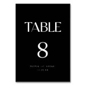 ブラックミニマル結婚リスト テーブルナンバー (正面)