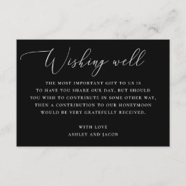 ブラックミニマル結婚リスト | ハネムーンが元気に過ごす エンクロージャーカード