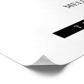 ブラックミニマル結婚リスト ポスター (角)