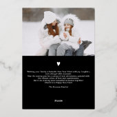 ブラックミニマル5枚2024年新年おめでとう 箔シーズンカード (裏面)