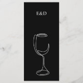 ブラックミニマル&ホワイト結婚バー メニュー (裏面)