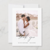 ブラックミニマ結婚リストの感謝の写真 サンキューカード (正面)