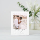 ブラックミニマ結婚リストの感謝の写真 サンキューカード (スタンド正面)
