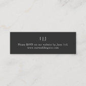 ブラックミミニマルニの結婚Webサイトエンクロージャカード スキニー名刺 (正面)
