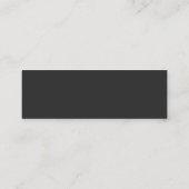ブラックミミニマルニの結婚Webサイトエンクロージャカード スキニー名刺 (裏面)