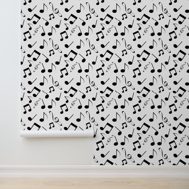 ブラックミュージカルノートデザイン 壁紙 (アプリケーション)