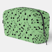 ブラックミュージカルノートデザインDoppキットバッグ ドップキット (右コーナー)