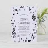 ブラックミュージカルノートピアノリサイタル 招待状 (スタンド正面)