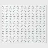 ブラックミュージカルノート ラッピングペーパー (フラット)