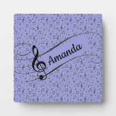 ブラックミュージカル パーソナライズされた フォトプラーク (正面)