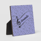 ブラックミュージカル パーソナライズされた フォトプラーク (正面)