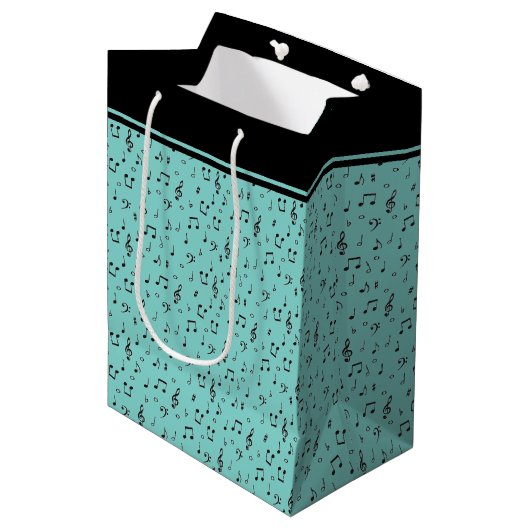 ブラックミュージカル ミディアムペーパーバッグ (正面アングル)