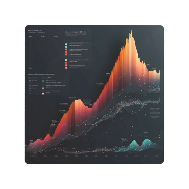 ブラックミュージックの星空 メタルプリント (正面)