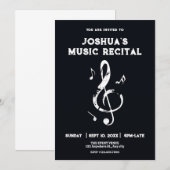 ブラックミュージックの発表会 招待状 (正面/裏面)