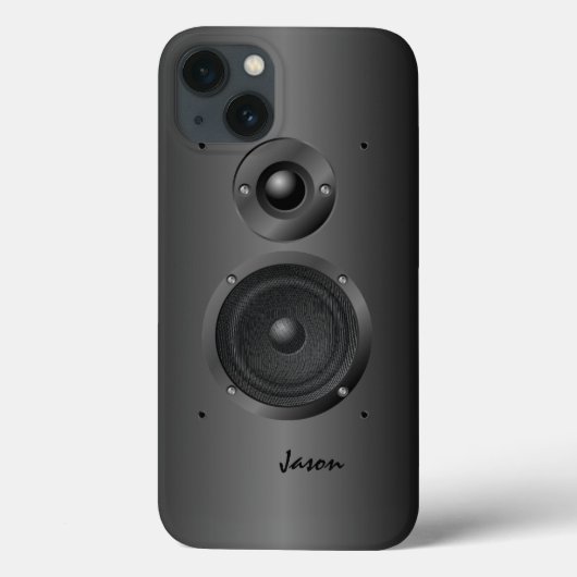 ブラックミュージックサウンドスピーカー Case-Mate iPhoneケース (裏面)