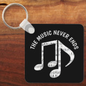 ブラックミュージックノート キーホルダー (正面)