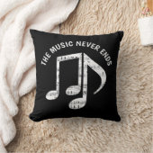 ブラックミュージックノート クッション (ブランケット)