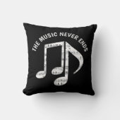 ブラックミュージックノート クッション (正面)