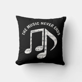 ブラックミュージックノート クッション