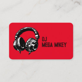 ブラックミュージックヘッドフォンダンスDJ誕生日パーティー 名刺
